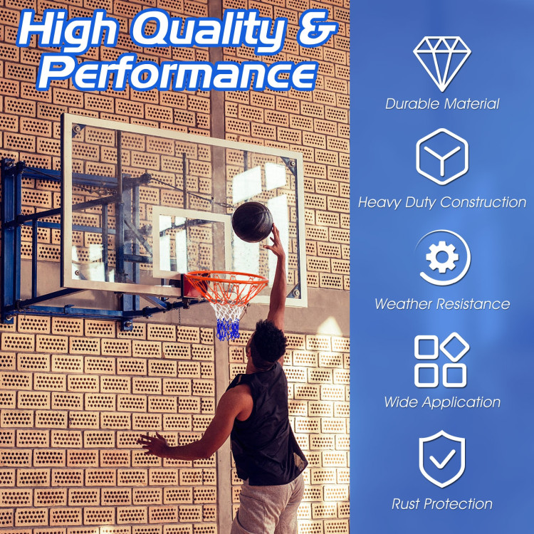 18 Inch Replacement Basketball Rim with All-Weather NetCostway Gallery View 14 of 14