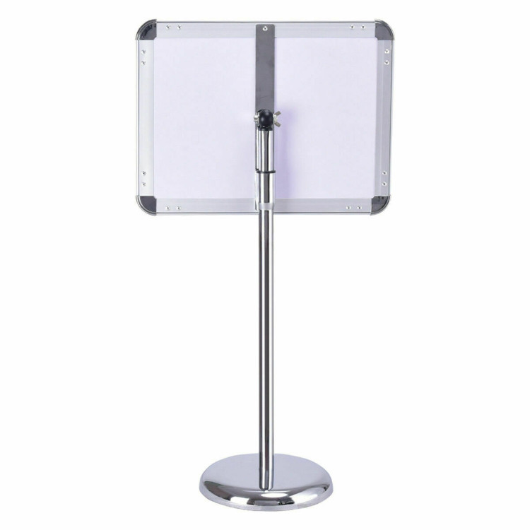 8.5 Inch x 11Inch Graphic Adjustable Pedestal Poster Stand Aluminum SnapCostway Gallery View 11 of 11