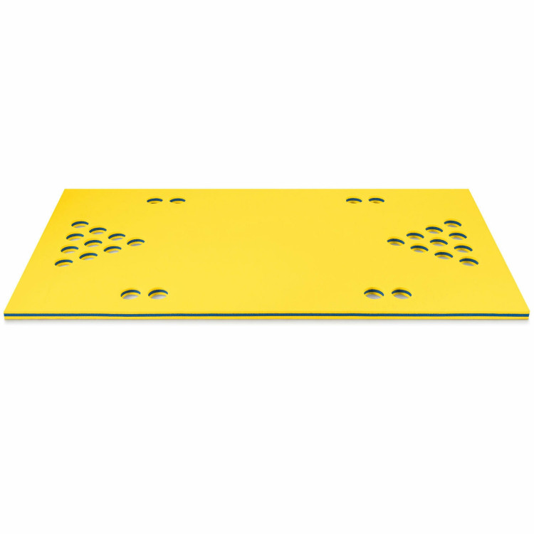 5.5 Feet x 35.5 inch 3-Layer Multi-Purpose Floating Beer Pong Table-YellowCostway Gallery View 6 of 10