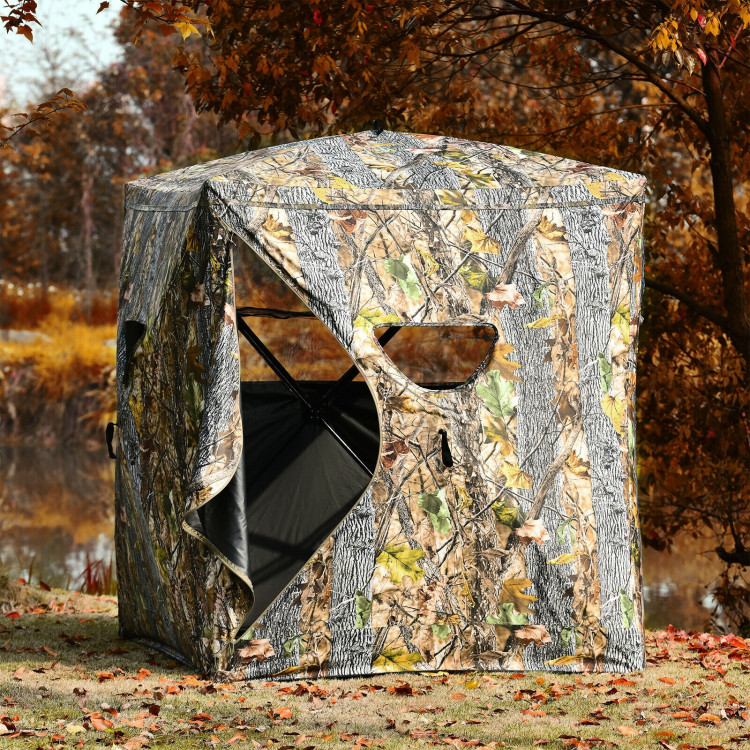 3 Person Hunting camouflage Surround View Tent with Slide Mesh WindowCostway Gallery View 12 of 12