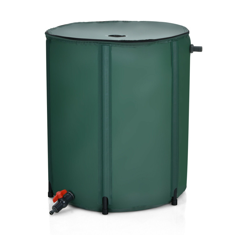 53 Gallon Portable Collapsible Rain Barrel Water CollectorCostway Gallery View 7 of 10