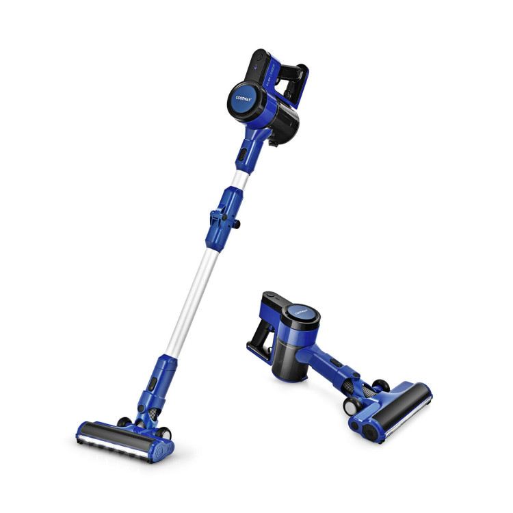3-in-1 Handheld Cordless Stick Vacuum Cleaner with 6-cell Lithium Battery-BlueCostway Gallery View 8 of 10
