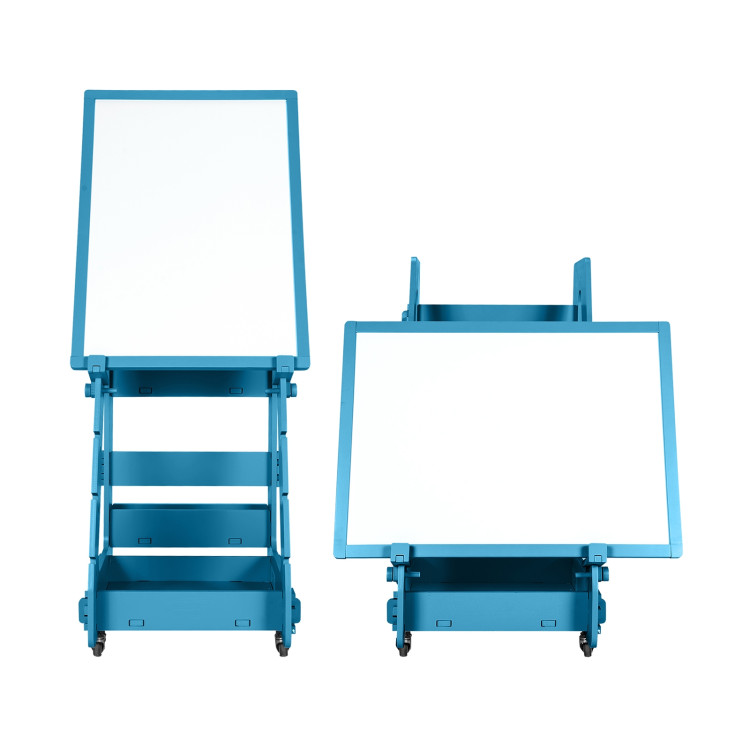 Multifunctional Kids' Standing Art Easel with Dry-Erase Board - Costway