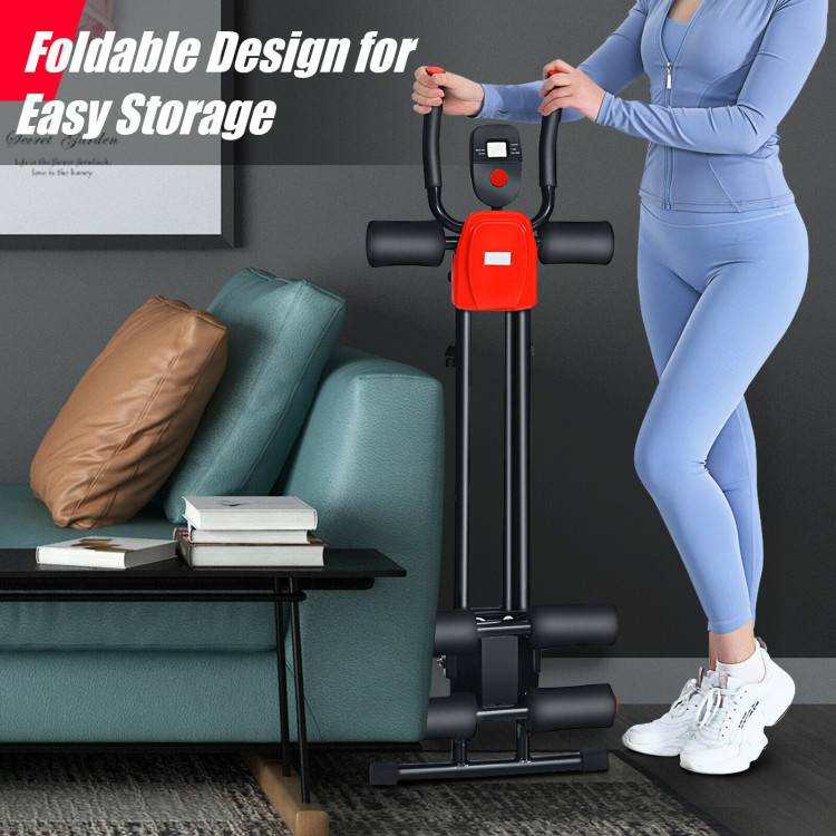 Foldable Adjustable Core Abdominal Trainer with 3 Adjustable Resistance and LCD DisplayCostway Gallery View 3 of 11