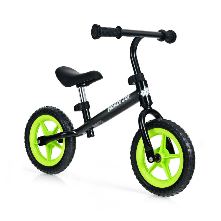 Kids No Pedal Balance Bike with Adjustable Handlebar and Seat-BlackCostway Gallery View 1 of 10