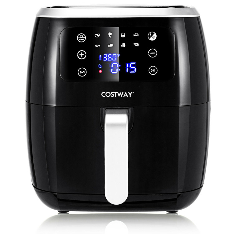 6.5QT Air Fryer Oilless Cooker with 8 Preset Functions and Smart Touch Screen-BlackCostway Gallery View 9 of 13