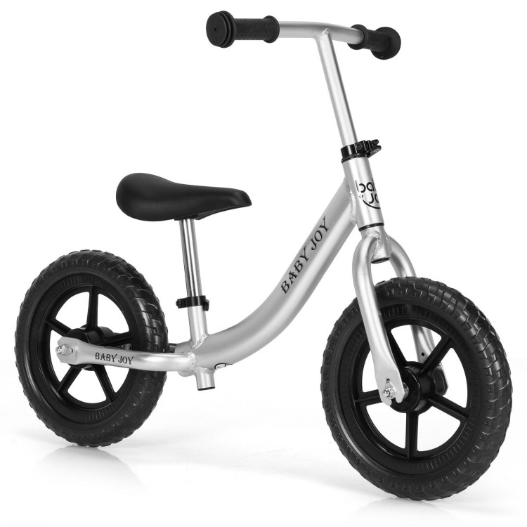 Aluminum Adjustable No Pedal Balance Bike for Kids-BlackCostway Gallery View 1 of 10