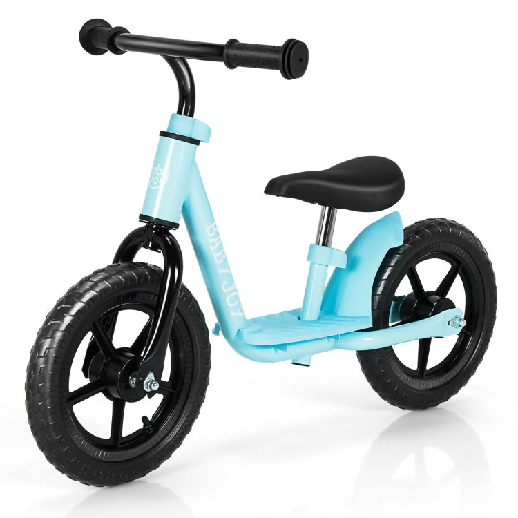 11 Inch Kids No Pedal Balance Training Bike with Footrest-BlueCostway Gallery View 6 of 10