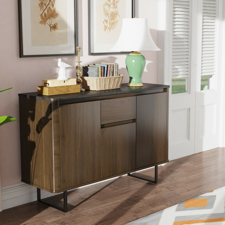 3-Door Kitchen Buffet Sideboard with Drawer for Living Room Dining RoomCostway Gallery View 9 of 13