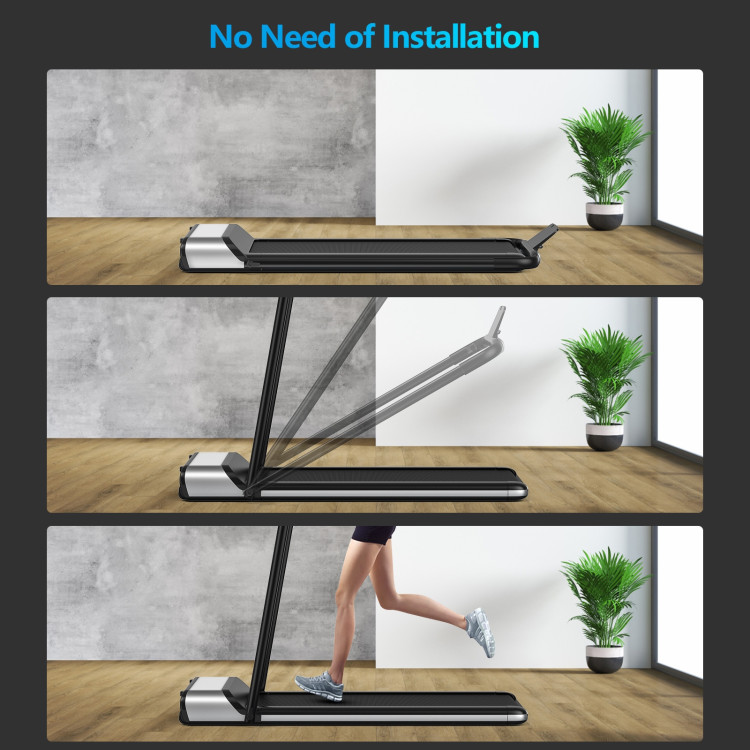 Ultra-thin Electric Folding Motorized Treadmill with LCD Monitor Low NoiseCostway Gallery View 5 of 10