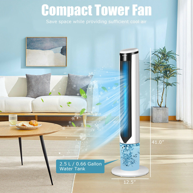 41 Inches Evaporative Air Cooler with 3 Modes and 3 SpeedsCostway Gallery View 5 of 12