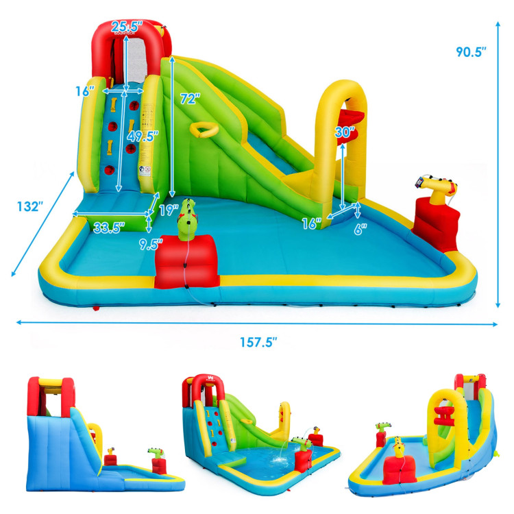 Inflatable Splash Jump Slide Water Bounce without BlowerCostway Gallery View 4 of 10