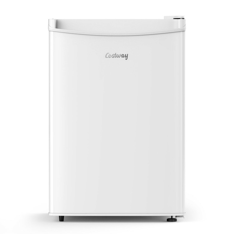 2.5 Cubic Feet Compact Single Door Refrigerator with Freezer-WhiteCostway Gallery View 4 of 7