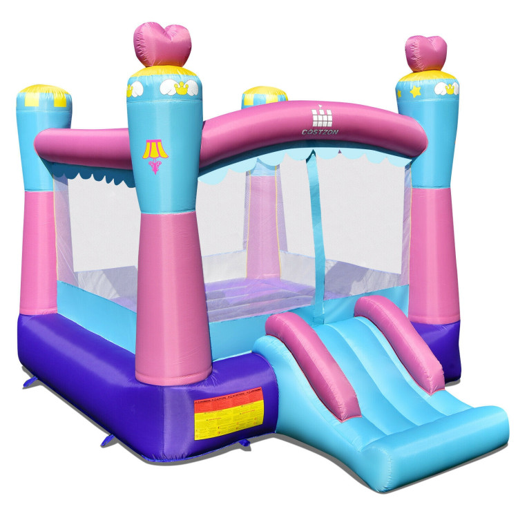 3-in-1 Princess Theme Inflatable Castle without BlowerCostway Gallery View 1 of 10