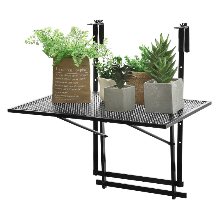 Railing Folding Table with 5-Level Adjustable HeightsCostway Gallery View 8 of 11