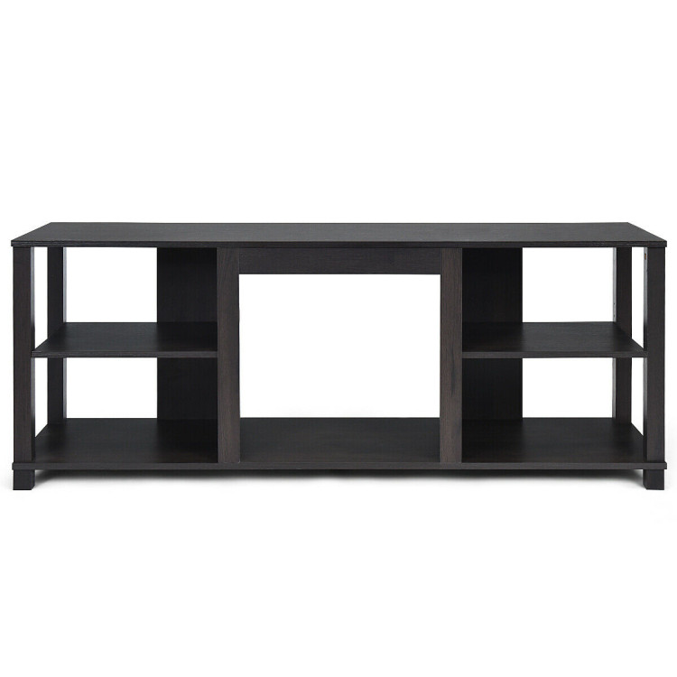 2-Tier TV Storage Cabinet Console with Adjustable ShelvesCostway Gallery View 9 of 11