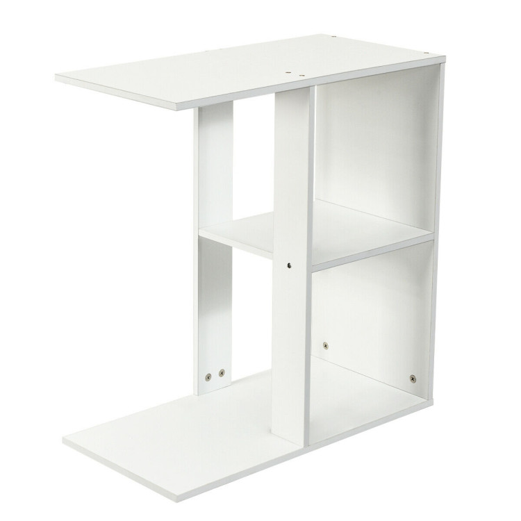 3-Tier Narrow Side Table with Storage ShelfCostway Gallery View 11 of 11