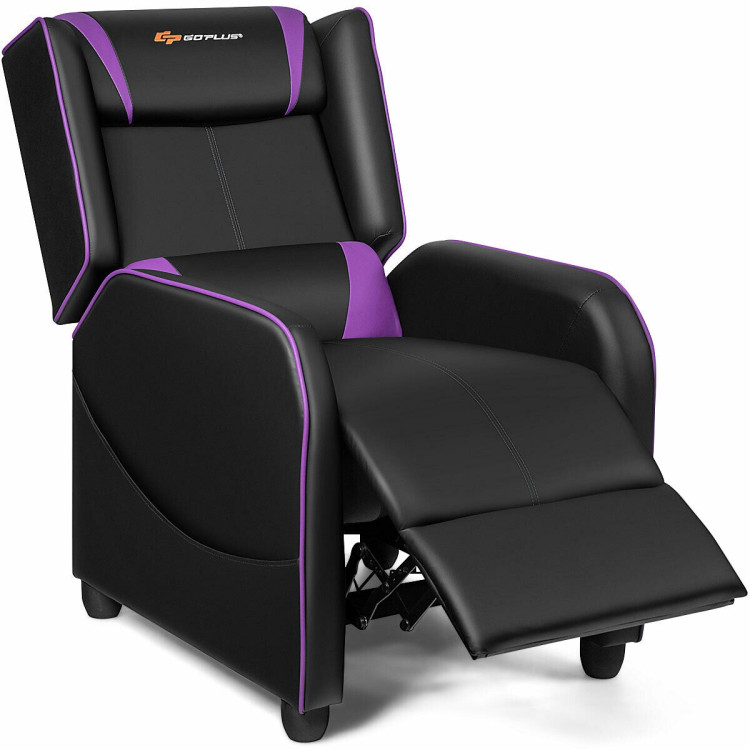 Home Massage Gaming Recliner Chair-PurpleCostway Gallery View 1 of 11