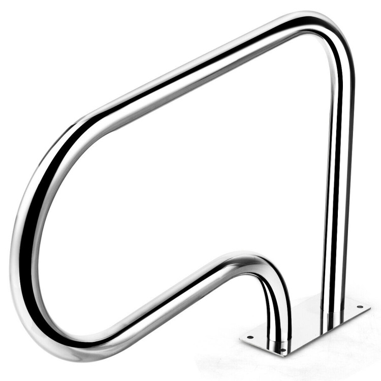 Stainless Steel Swimming Pool Hand Rail with Base PlateCostway Gallery View 9 of 12