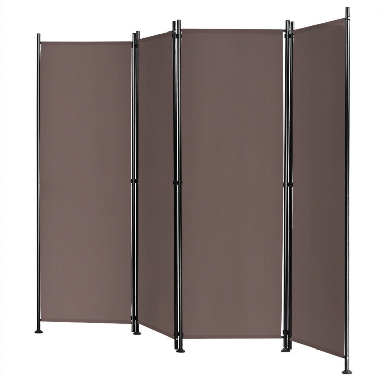 4-Panel Room Divider Folding Privacy Screen-CoffeeCostway Gallery View 8 of 11