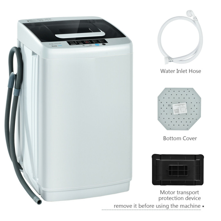 8.8 lbs Portable Full-Automatic Laundry Washing Machine with Drain PumpCostway Gallery View 12 of 12