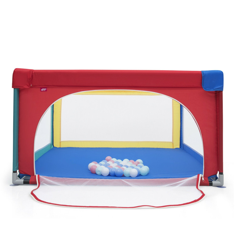 Large Safety Play Center Yard with 50 Balls for Baby Infant-MulticolorCostway Gallery View 8 of 12