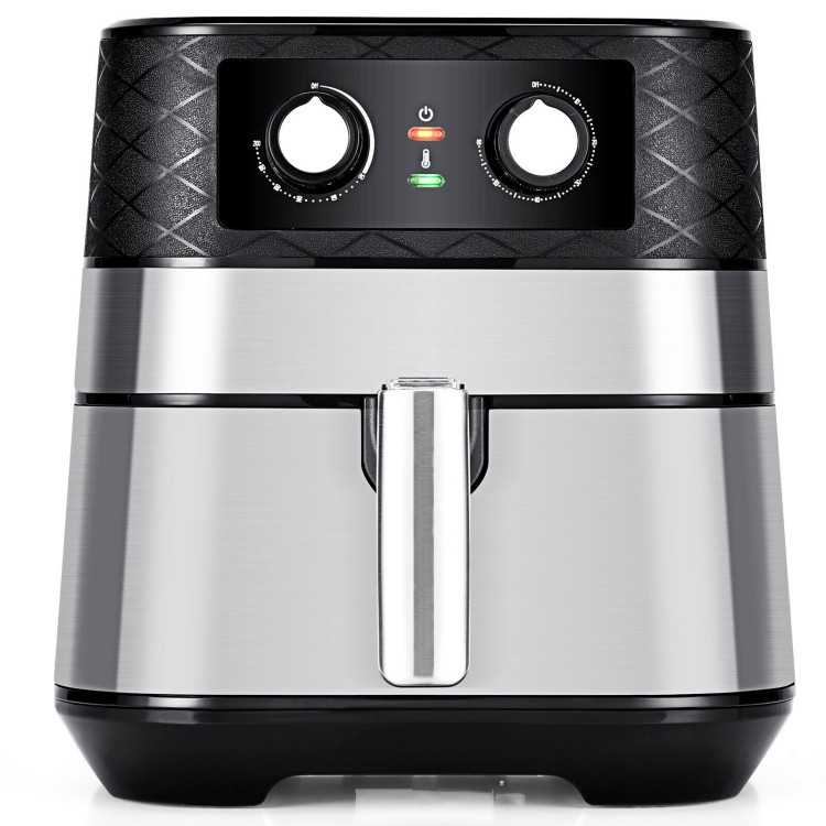 1700W 5.3 QT Electric Hot Air Fryer with Stainless steel and Non-Stick Fry Basket-BlackCostway Gallery View 5 of 12