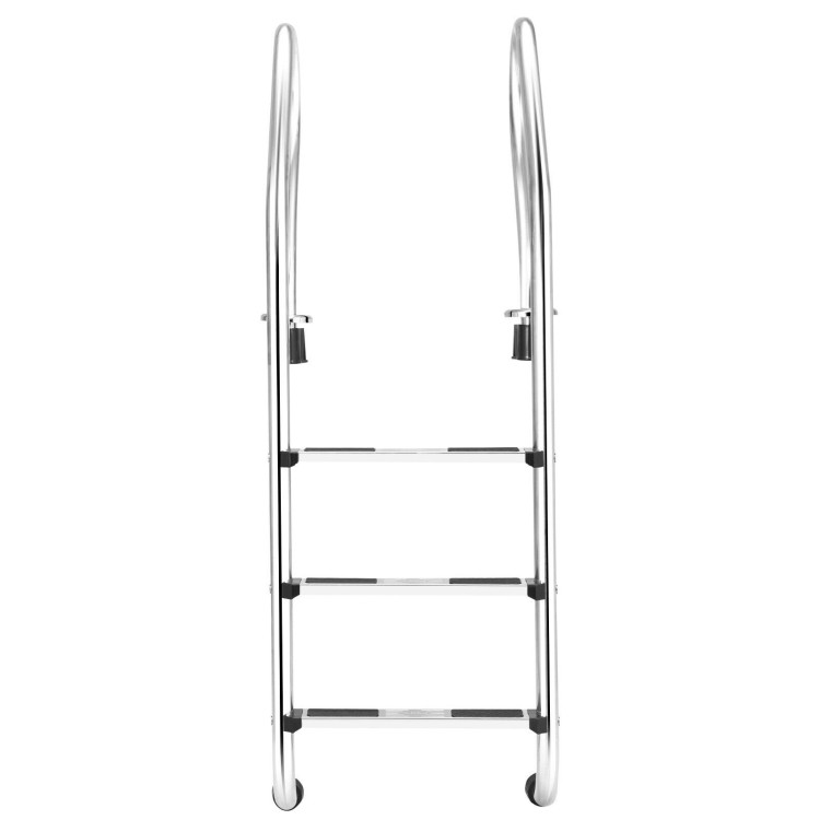3-Step Stainless Steel Non-Slip Swimming Pool LadderCostway Gallery View 10 of 12