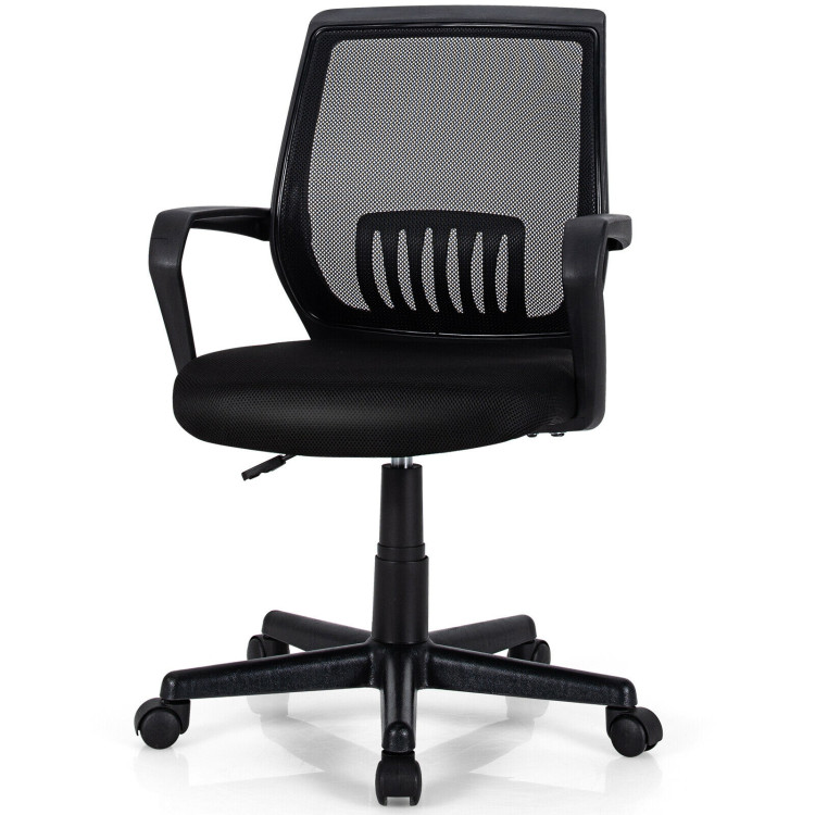 Mid-Back Mesh Height Adjustable Executive Chair with Lumbar SupportCostway Gallery View 8 of 11