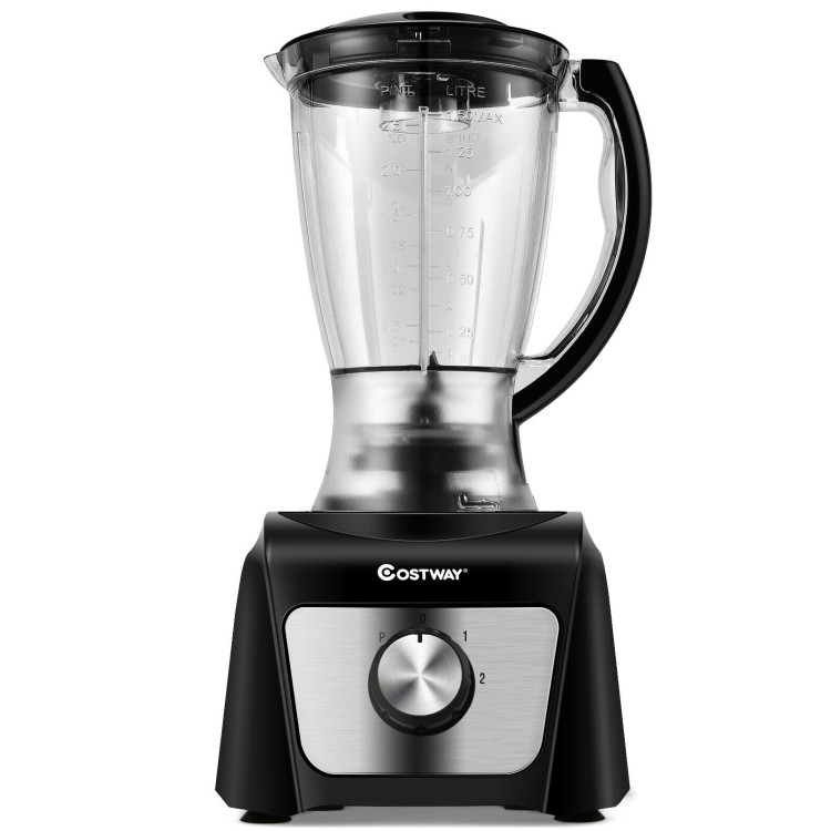 8 Cup Food Processor 500W Variable Speed Blender Chopper with 3 BladesCostway Gallery View 4 of 12