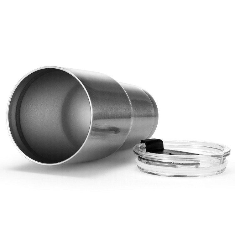 30oz Stainless Steel Tumbler Cup Double Wall Vacuum Insulated Mug with LidCostway Gallery View 9 of 12