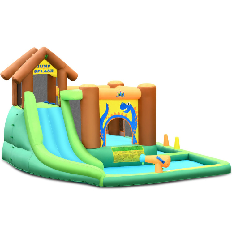Inflatable Waterslide Bounce House Climbing Wall without BlowerCostway Gallery View 8 of 11