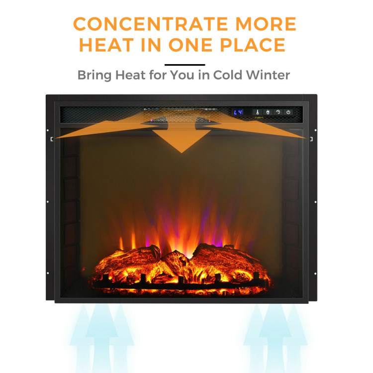 26 Inch Recessed Electric Fireplace heater with Remote ControlCostway Gallery View 10 of 12