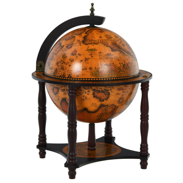  23 Inch Globe Wine Bar Stand for Dining Room and Living Room-CoffeeCostway Gallery View 1 of 12