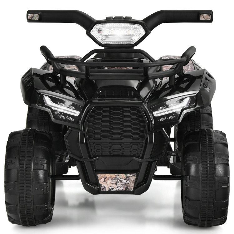 6V Kids ATV Quad Electric Ride On Car with LED Light and MP3-BlackCostway Gallery View 8 of 12