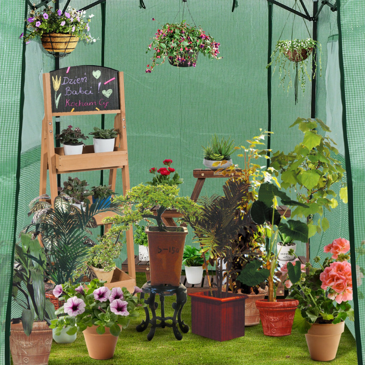 Portable Walk-in Greenhouse  with Window-GreenCostway Gallery View 8 of 12