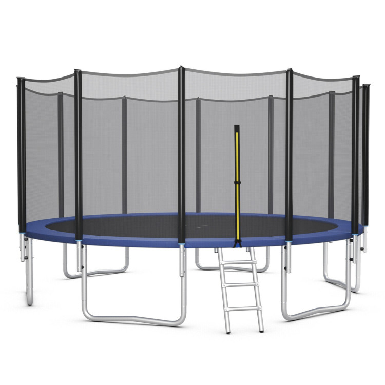 8/10/12/14/15/16 Feet Outdoor Trampoline Bounce Combo with Safety Closure Net Ladder-8 ftCostway Gallery View 1 of 11