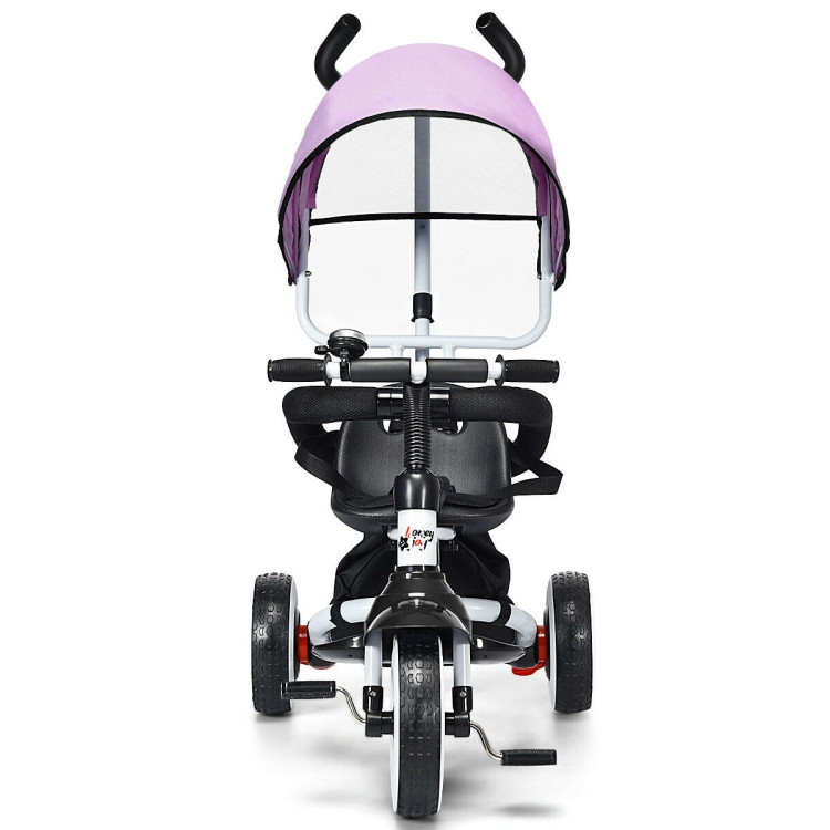 4-in-1 Kids Baby Stroller Tricycle Detachable Learning Toy Bike-PinkCostway Gallery View 6 of 11