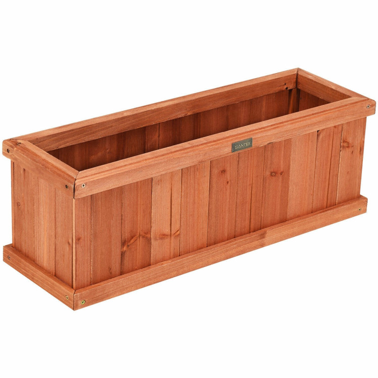 Wooden Decorative Planter Box for Garden Yard and Window Costway Gallery View 1 of 12