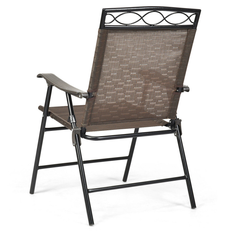 Set of 4 Patio Folding ChairsCostway Gallery View 4 of 11