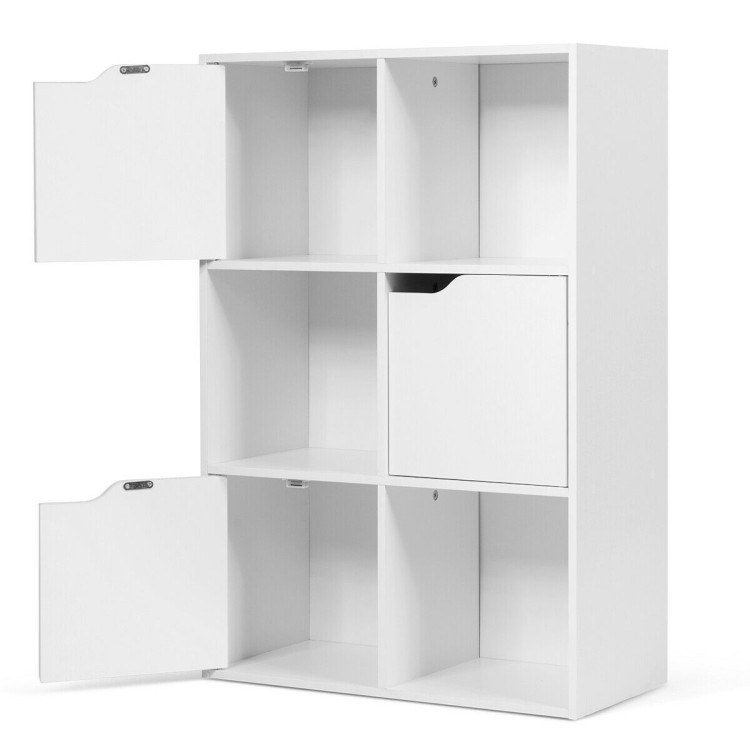 6 Cubes Wood Storage Shelves OrganizationCostway Gallery View 10 of 11