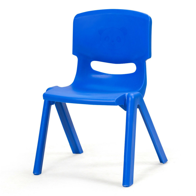 4-pack Kids Plastic Stackable Classroom Chairs-Blue - Gallery View 7 of 12