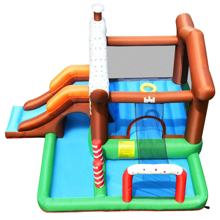 Kids Inflatable Bounce House Jumping Castle Slide Climber Bouncer Without BlowerCostway Gallery View 7 of 12
