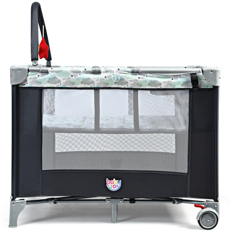 Portable Baby Playard Playpen Nursery Center with Changing StationCostway Gallery View 9 of 13