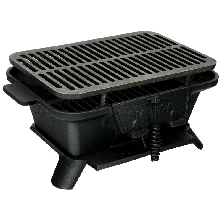 Heavy Duty Cast Iron Tabletop BBQ Grill Stove for Camping PicnicCostway Gallery View 1 of 12