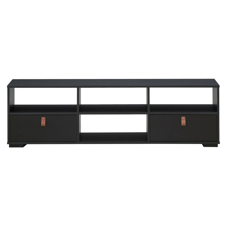 TV Stand Entertainment Media Center Console for TV's up to 60 Inch with Drawers-BlackCostway Gallery View 10 of 12