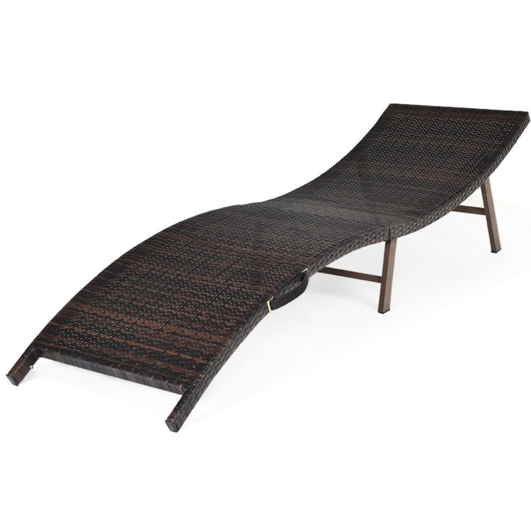 2 Pieces Folding Patio Lounger Chair - Gallery View 13 of 13