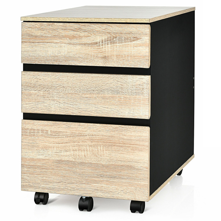 3-Drawer Mobile File Cabinet for Home OfficeCostway Gallery View 4 of 12