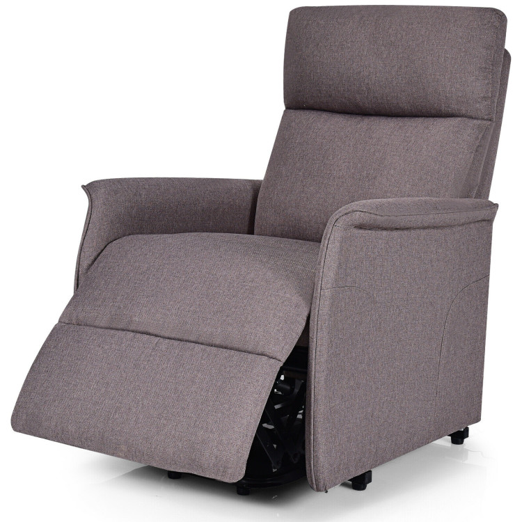 Power Lift Massage Recliner Chair for Elderly with Heavy Padded Cushion-BeigeCostway Gallery View 4 of 12