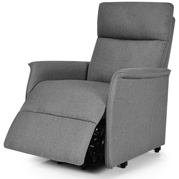 Power Lift Massage Recliner Chair for Elderly with Heavy Padded Cushion-GrayCostway Gallery View 1 of 12